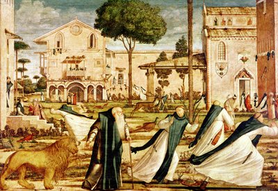 San Girolamo e il leone nel monastero, 1501-09 da Vittore Carpaccio